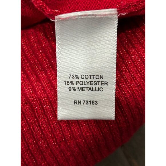 Cable & Gauge Red Sleeveless Turtleneck Sweater Vest Womens - Picture 6 of 9